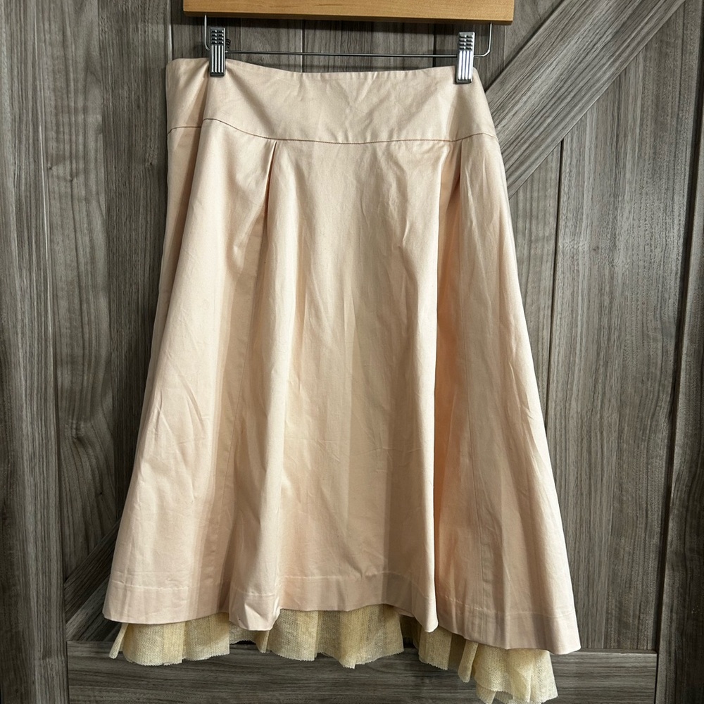 Pleated A-Line Women’s Skirt in Pale Pink